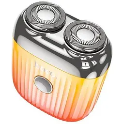 Портативна чоловіча роторна електробритва 3Вт Hoco Portable mini shaver DI30 IPX6 Помаранчева - мініатюра 7