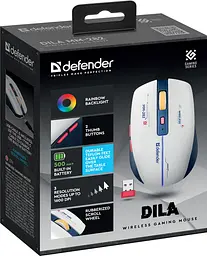 Мишка Defender Dila MM-282, бездротова,5 кн. 1800 dpi, 500 мАh чорна - мініатюра 7