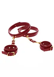 Фіксатори для БДСМ на стегна та зап'ястя Taboom Wrist To Thigh Cuff Set Red (червоний) - мініатюра 4