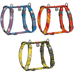 Шлея для собак анатомічна H-подібна Waudog Nylon з QR-паспортом Флеш Лого р.М (344-1083) - мініатюра 8