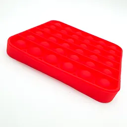 Сенсорна іграшка антистрес силіконова нескінченна пухирка поп іт UKC Pop It Fidget квадрат червоний - мініатюра 2
