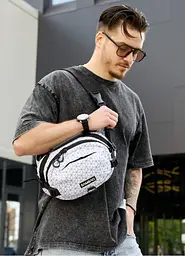 Сумка через плече бананка Sambag Flex Pro принт "Square" 30 × 17 × 15 см (85451150m) - мініатюра 2