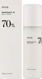 Заспокійливий та зволожувальний лосьйон для обличчя 200 мл Anua Heartleaf 70% Daily Lotion - мініатюра 2
