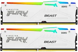 Модуль пам'яті Kingston Fury DDR5 32GB (2x16) 6400MHz Beast White RGB EXPO (KF564C32BWEAK2-32)