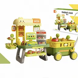 Ігровий набір Super Market 2-в-1: тележка для покупок + касовий апарат (зелений)