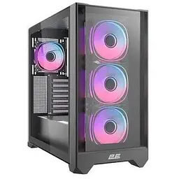 Корпус 2E Gaming Dominator Pro (G2302B), чорний, без БЖ, Mid Tower, для ATX / Micro ATX / Mini ITX, 1xType-C / 2xUSB 3.0, макс.