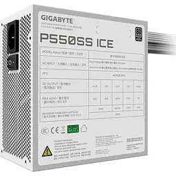 Блок живлення GIGABYTE GP-P550SS ICE 550W 80+ Silver (GP-P550SS ICE) White