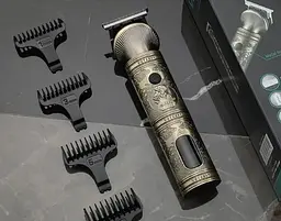 Набір для стрижки волосся та бороди VGR V-106 • 6 в 1, 14 насадок, LED-дисплей, акумуляторний тример - мініатюра 6