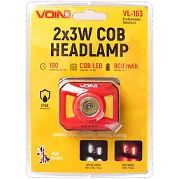 Ліхтар налобний Voin 2 x 3W-COB +3W XPE 800mAh (VL-163) - мініатюра 4