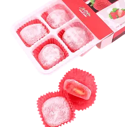 Тістечка моті Bamboo House Double Fillings Mochi Strawberry Milk 180г - мініатюра 2