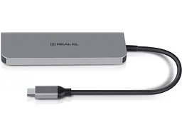 Мультипортовий адаптер REAL-EL CQ-700 Space Grey (EL123110002) - мініатюра 8