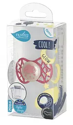 Силіконова ортодонтична пустушка Nuvita Air55 Cool Хмаринка, світиться в темряві, 0+ міс., рожевий (NV7064GSA) - мініатюра 4