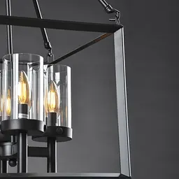Люстра Brille лофт підвісна свічка E14 40W BK (BL-387S/4) - мініатюра 2