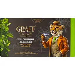 Чай зелений байховий Graff Green Classic Класичний зелений 36 г (20 шт. x 1.8 г) - мініатюра 3