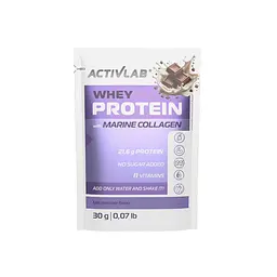 Протеїн ActivLab Whey Protein with Marine Collagen, 30 грам - Молочний шоколад