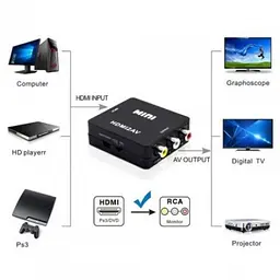 Адаптер HDMI to AV RCA перехідник конвертер 720p/1080p - мініатюра 5