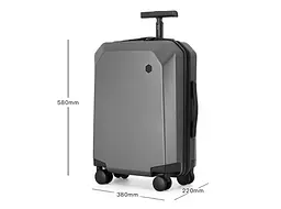 Валіза Tanjiezhe Fashionable Lightweight Trolley Case 24 Grey - мініатюра 3