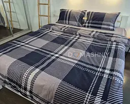 Турецька постільна білизна First Choice фланель Veldor navy blue євро
