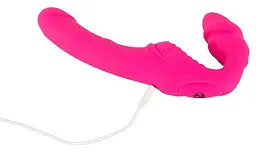 Страпон з вібрацією Vibrating Strapless Strap-On, 21,8 см рожевий - мініатюра 7