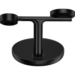 Бездротовий зарядний пристрій Baseus Swan 3in1 Wireless Magnetic Charging Bracket 20W Black (WXTE000101) [122153] - мініатюра 4