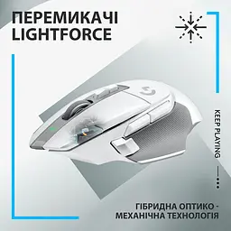 Мишка комп'ютерна Logitech G502 X Lightspeed Wireless White (910-006189, 910-006228) - мініатюра 3