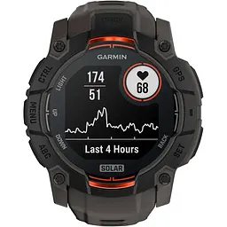Смарт-годинник Garmin Instinct 3 50mm Solar Black Bezel with Charcoal Band (010-02935-00) - мініатюра 2