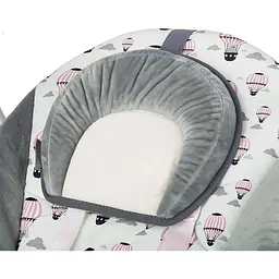 Крісло-гойдалка Kinderkraft Flo Pink сіре з рожевим (00-00158384) - мініатюра 5