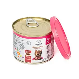 Корм вологий для дорослих котів Pet Chef, шматочки в желе з яловичиною 200 г - мініатюра 5