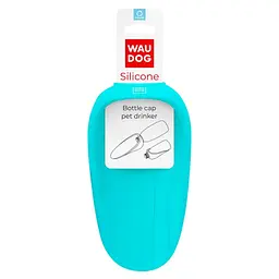 Поїлка-насадка на пляшку Waudog Silicone, 16,5х9 см, блакитний (50772)