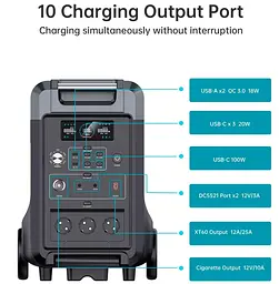 Зарядна станція Choetech 3600W / 3600 Вт / 3840 Вт/ч / LiFePO4 (BS009) UA - мініатюра 6