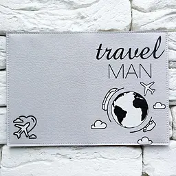 Обкладинка для паспорта Travel man 5 (сірий) - мініатюра 3