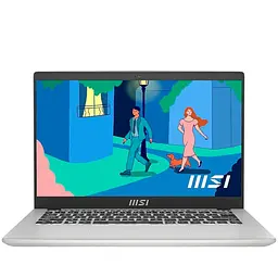 MSI Modern 14 14", Intel Core 7, 16 ГБ / 1 ТБ Твердотільний накопичувач, Сріблястий (Grade B) Seller Refurbished