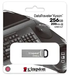 USB флеш-накопичувач Kingston DataTraveler Kyson 256GB USB-A 3.2 Gen 1 Silver/Black (DTKN/256GB) [69969] - мініатюра 4