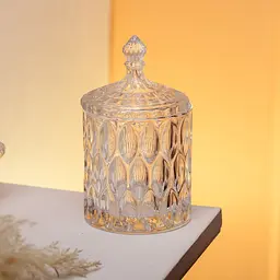 Цукерниця з товстого скла DELISOGA з кришкою Yiwu HP-4-102 - мініатюра 2