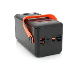 Універсальна зарядна батарея ACL PW53 Silar 80000mAh + ліхтар + комплект кабелів (Чорний) - мініатюра 2