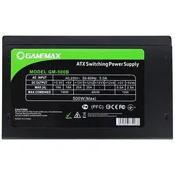 Блок живлення Gamemax 500W (GM-500B) - мініатюра 4