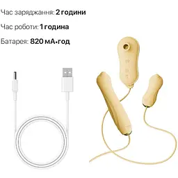 Набір 3в1 Zalo - Unicorn Set Yellow: віброяйце, пульсатор, вакуумний стимулятор - мініатюра 5