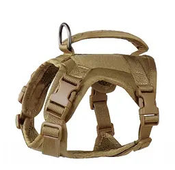 Шлейка для котів Harness, тактичний жилет з ручкою (35-48 см), Коричневий