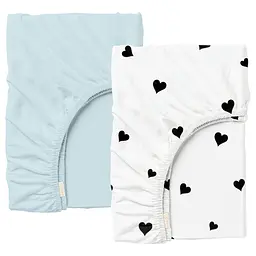 Набір простирадло на резинці 140х200 BLUE POKER HEARTS COSAS (4822052398739)