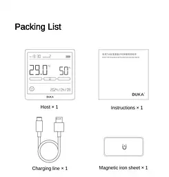 Термометр гігрометр годинник ATuMan THSE Temperature and Humidity Clock - мініатюра 9