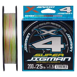 Шнур YGK X-Braid Super Jig мan X4 200 м 1.2/0.185 мм 20 lb/9.0 кг