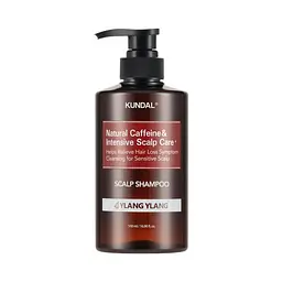 Шампунь проти випадіння "Іланг-Іланг" 500 мл Kundal Natural Caffeine & Intensive Scalp Care Shampoo Ylang-Ylang