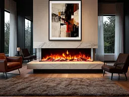 Тристоронній електрокамін ArtiFlame AF60TS — 150 см, 3D-ефект полум’я, LED-підсвічування та обігрів - мініатюра 2