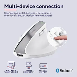 Комп'ютерна миша Trust Bayo+ Multidevice Ergonomic BT/WL/USB-A біла teh0014042 - мініатюра 2