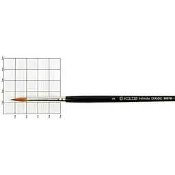 Пензель колонок круглий Classic 3007R №5 коротка ручка Kolos