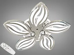 Стельова LED-люстра Diasha 8092/5HR 75W, Ø58х8 см, 3 кольори світла, диммер, пульт - мініатюра 2