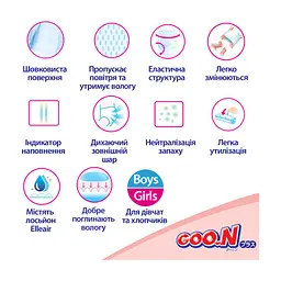 Підгузки GOO.N Plus 9-14 кг Розмір 4 L, 44 шт (21001511) - мініатюра 2