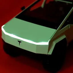 Колекційна металева модель автомобіля Автопром Tesla Cybertruck з квадроциклом, інерцією, світлом та звуком 1:24 - мініатюра 7