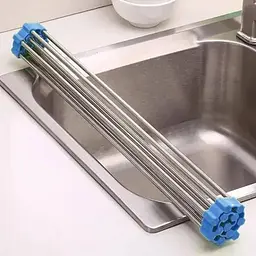 Сушарка для посуду Wash Basin Dryer встановлення на мийку 12 трубок розміри 37 × 24 см Синій - мініатюра 3