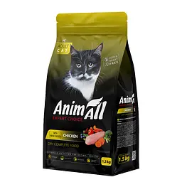 Сухий корм Animall Cat Chicken АнімАлл для котів зі свіжою куркою 1.5 кг